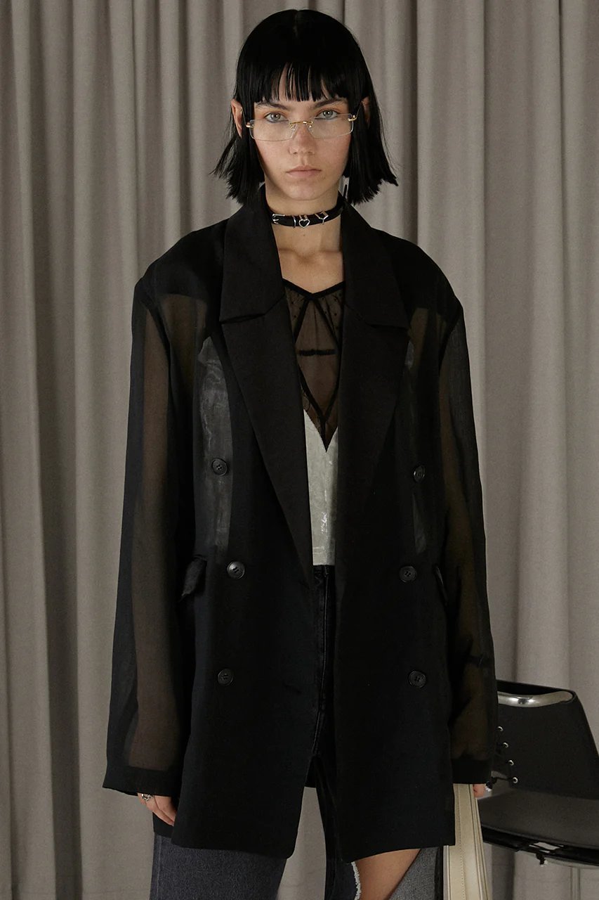 【プランク プロジェクト/PRANK PROJECT】のシースルーサテンコンビジャケット / See-through Satin Combi Jacket 人気、トレンドファッション・服の通販 founy(ファニー) 　ファッション　Fashion　レディースファッション　Fashion for Women　アウター　Coat / Outerwear Collection　レディースジャケット・軽アウター　Jackets　オケージョン　Occasion Wear　オーガンジー　Organza Fabric　グラフィック　Graphic, Graphic Design　ジャケット　Jacket, Outerwear　夏　Summer　羽織　Haori, Light Jacket　other-4|ID: prp329100003925797 ipo3291000000035491528