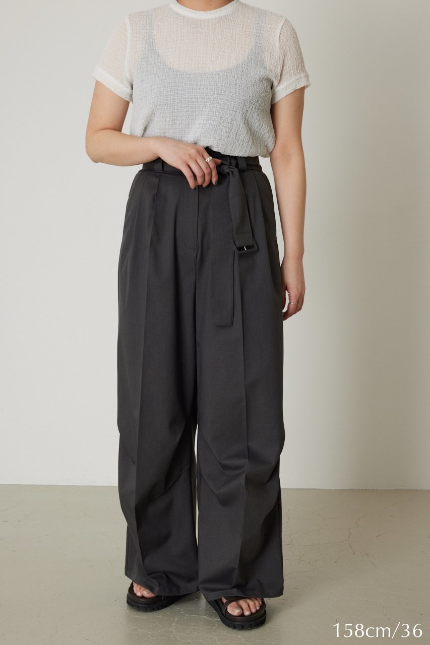 【リムアーク/RIM.ARK】のBelt set tuck PT/パンツ 人気、トレンドファッション・服の通販 founy(ファニー) ファッション Fashion レディースファッション Fashion for Women パンツ Pants & Trousers シンプル Simple, Minimal ツイル Twist, Twisted Detail バランス Balance, Style Balance ループ Loop, Loop Knit other-8|ID: prp329100003925803 ipo3291000000035770059