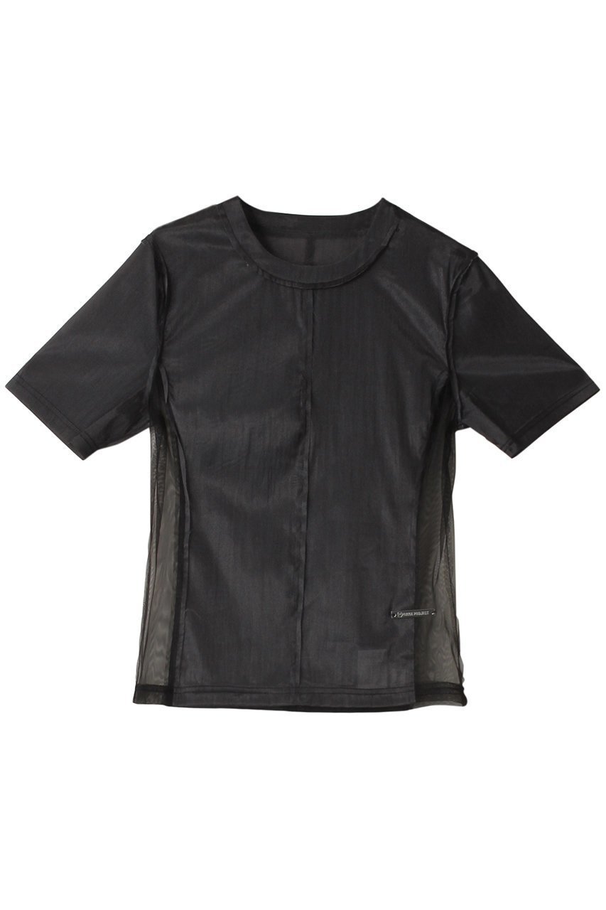 【プランク プロジェクト/PRANK PROJECT】のアウトシームシアートップ / Outseam Sheer Top インテリア・キッズ・メンズ・レディースファッション・服の通販 founy(ファニー) 　ファッション　Fashion　レディースファッション　Fashion for Women　トップス・カットソー　Cut & Sew Tops　シャツ・ブラウス・オフィスカジュアル　Elegant Blouses & Button-Ups　ロングTシャツ・Tシャツ　Longline T-Shirts & Tees　カットソー・ベーシックTシャツ　Cut-and-Sewn Tops / Stretch Tees & Basics　インナー　Innerwear　コンパクト　Compact, Small Size　シアー　Sheer, See-Through　ショート　Short, Short Length　スリーブ　Sleeve, Long Sleeve / Short Sleeve　ハーフ　Half, Half-Length　BLK(ブラック)|ID: prp329100003925810 ipo3291000000032937930