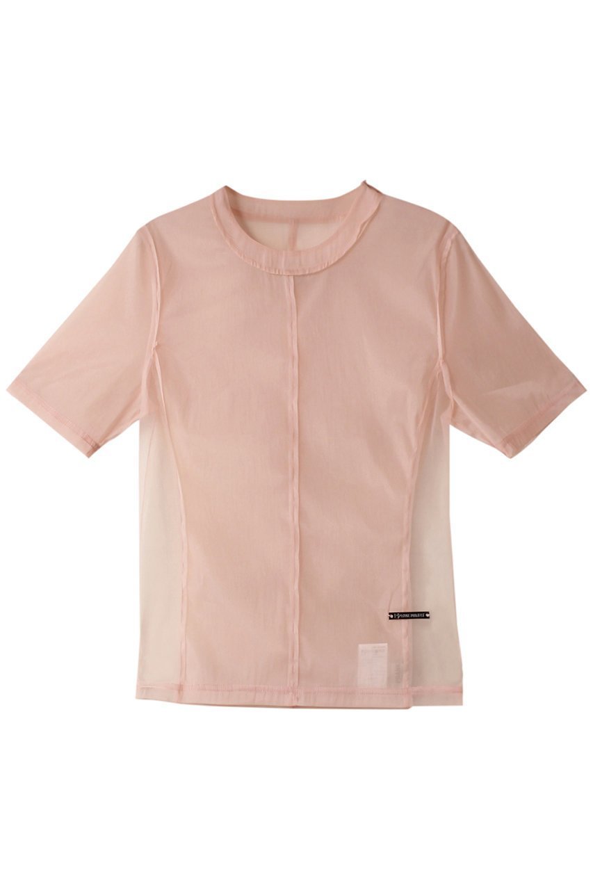 【プランク プロジェクト/PRANK PROJECT】のアウトシームシアートップ / Outseam Sheer Top インテリア・キッズ・メンズ・レディースファッション・服の通販 founy(ファニー) 　ファッション　Fashion　レディースファッション　Fashion for Women　トップス・カットソー　Cut & Sew Tops　シャツ・ブラウス・オフィスカジュアル　Elegant Blouses & Button-Ups　ロングTシャツ・Tシャツ　Longline T-Shirts & Tees　カットソー・ベーシックTシャツ　Cut-and-Sewn Tops / Stretch Tees & Basics　インナー　Innerwear　コンパクト　Compact, Small Size　シアー　Sheer, See-Through　ショート　Short, Short Length　スリーブ　Sleeve, Long Sleeve / Short Sleeve　ハーフ　Half, Half-Length　PNK(ピンク)|ID: prp329100003925810 ipo3291000000034421569