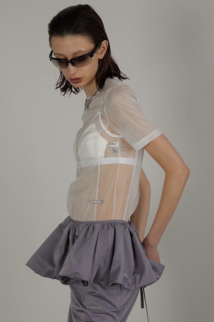 【プランク プロジェクト/PRANK PROJECT】のアウトシームシアートップ / Outseam Sheer Top 人気、トレンドファッション・服の通販 founy(ファニー) 　ファッション　Fashion　レディースファッション　Fashion for Women　トップス・カットソー　Cut & Sew Tops　シャツ・ブラウス・オフィスカジュアル　Elegant Blouses & Button-Ups　ロングTシャツ・Tシャツ　Longline T-Shirts & Tees　カットソー・ベーシックTシャツ　Cut-and-Sewn Tops / Stretch Tees & Basics　インナー　Innerwear　コンパクト　Compact, Small Size　シアー　Sheer, See-Through　ショート　Short, Short Length　スリーブ　Sleeve, Long Sleeve / Short Sleeve　ハーフ　Half, Half-Length　other-8|ID: prp329100003925810 ipo3291000000034421577
