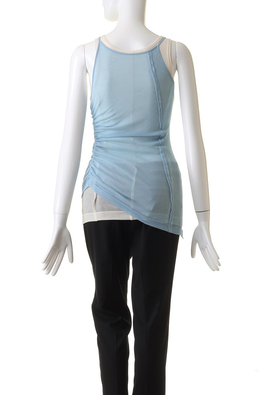 【プランク プロジェクト/PRANK PROJECT】のガーゼレイヤードタンクトップ / Gauze Layered Tank Top 人気、トレンドファッション・服の通販 founy(ファニー) 　ファッション　Fashion　レディースファッション　Fashion for Women　トップス・カットソー　Cut & Sew Tops　キャミソール&ノースリーブ　Camisoles & Sleeveless Tops　シャツ・ブラウス・オフィスカジュアル　Elegant Blouses & Button-Ups　ロングTシャツ・Tシャツ　Longline T-Shirts & Tees　カットソー・ベーシックTシャツ　Cut-and-Sewn Tops / Stretch Tees & Basics　インナー　Innerwear　キャミソール　Camisole, Spaghetti Strap Top　タンク　Tank Top, Sleeveless Top　テレコ　Ribbed, Rib Stitch　ドレープ　Drape, Draping Fabric　再入荷　Restock / Back in Stock　other-4|ID: prp329100003925812 ipo3291000000032927035
