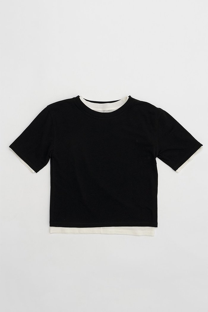 【プランク プロジェクト/PRANK PROJECT】のダブルレイヤードTEE / Double Layered Tee インテリア・キッズ・メンズ・レディースファッション・服の通販 founy(ファニー) https://founy.com/ ファッション Fashion レディースファッション Fashion for Women トップス・カットソー Cut & Sew Tops シャツ・ブラウス・オフィスカジュアル Elegant Blouses & Button-Ups ロングTシャツ・Tシャツ Longline T-Shirts & Tees カットソー・ベーシックTシャツ Cut-and-Sewn Tops / Stretch Tees & Basics おすすめ Recommended / Our Picks カットソー Cut and Sewn Top ショート Short, Short Length ストレッチ Stretch, Stretchy Fabric スリーブ Sleeve, Long Sleeve / Short Sleeve |ID: prp329100003925813 ipo3291000000032926780