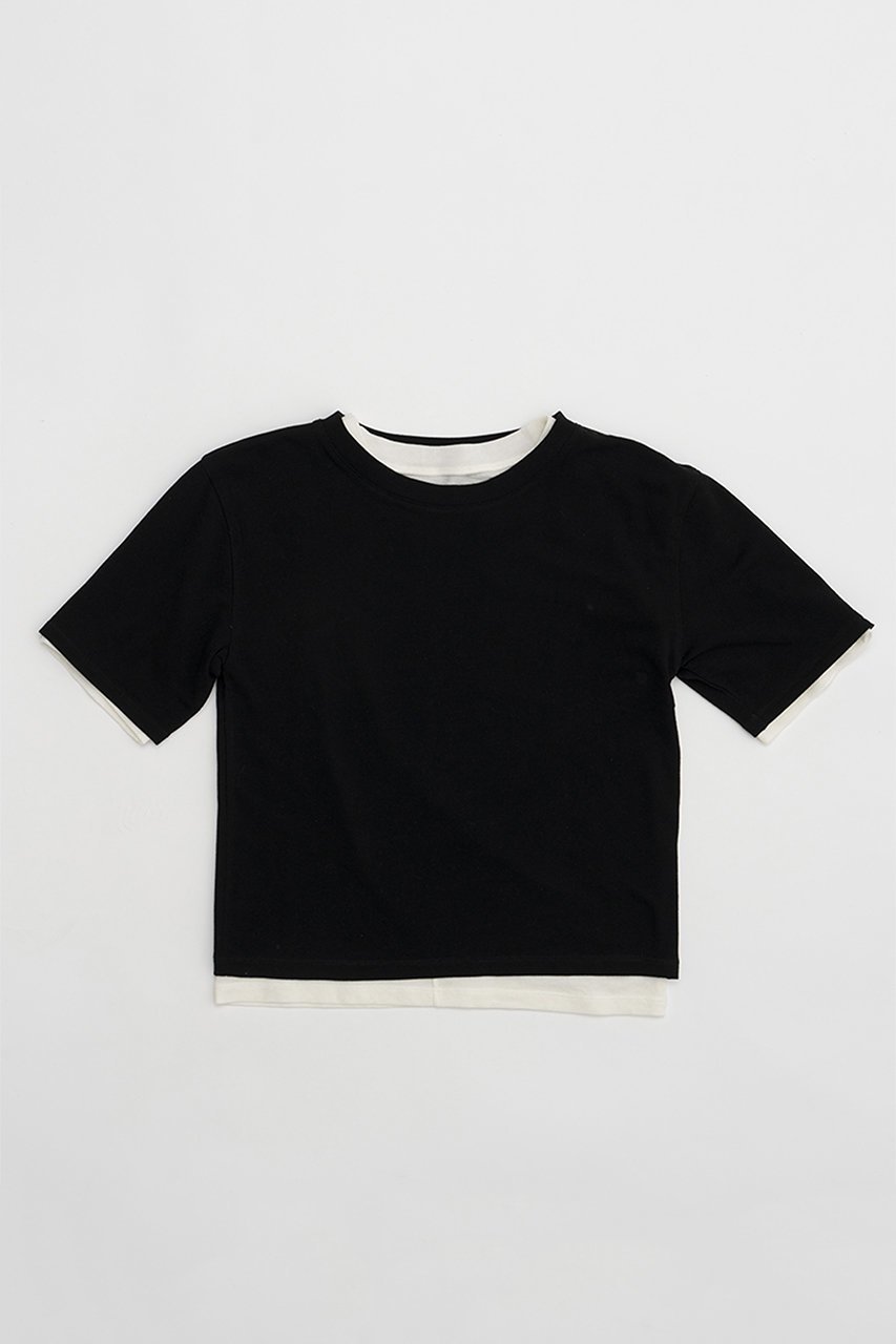 【プランク プロジェクト/PRANK PROJECT】のダブルレイヤードTEE / Double Layered Tee 人気、トレンドファッション・服の通販 founy(ファニー) 　ファッション　Fashion　レディースファッション　Fashion for Women　トップス・カットソー　Cut & Sew Tops　シャツ・ブラウス・オフィスカジュアル　Elegant Blouses & Button-Ups　ロングTシャツ・Tシャツ　Longline T-Shirts & Tees　カットソー・ベーシックTシャツ　Cut-and-Sewn Tops / Stretch Tees & Basics　おすすめ　Recommended / Our Picks　カットソー　Cut and Sewn Top　ショート　Short, Short Length　ストレッチ　Stretch, Stretchy Fabric　スリーブ　Sleeve, Long Sleeve / Short Sleeve　 other-1|ID: prp329100003925813 ipo3291000000032926780