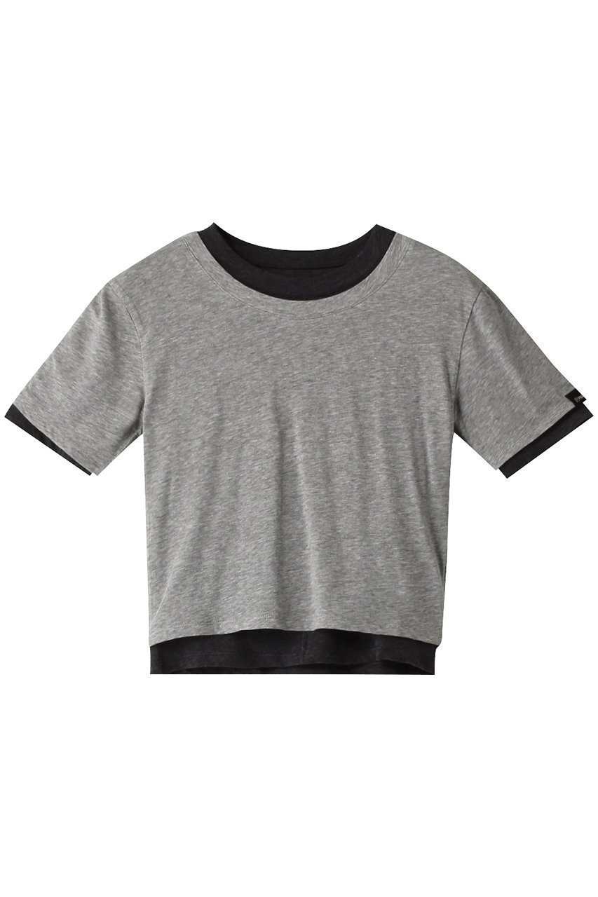 【プランク プロジェクト/PRANK PROJECT】のダブルレイヤードTEE / Double Layered Tee インテリア・キッズ・メンズ・レディースファッション・服の通販 founy(ファニー) 　ファッション　Fashion　レディースファッション　Fashion for Women　トップス・カットソー　Cut & Sew Tops　シャツ・ブラウス・オフィスカジュアル　Elegant Blouses & Button-Ups　ロングTシャツ・Tシャツ　Longline T-Shirts & Tees　カットソー・ベーシックTシャツ　Cut-and-Sewn Tops / Stretch Tees & Basics　おすすめ　Recommended / Our Picks　カットソー　Cut and Sewn Top　ショート　Short, Short Length　ストレッチ　Stretch, Stretchy Fabric　スリーブ　Sleeve, Long Sleeve / Short Sleeve　GRY(グレー)|ID: prp329100003925813 ipo3291000000032926797