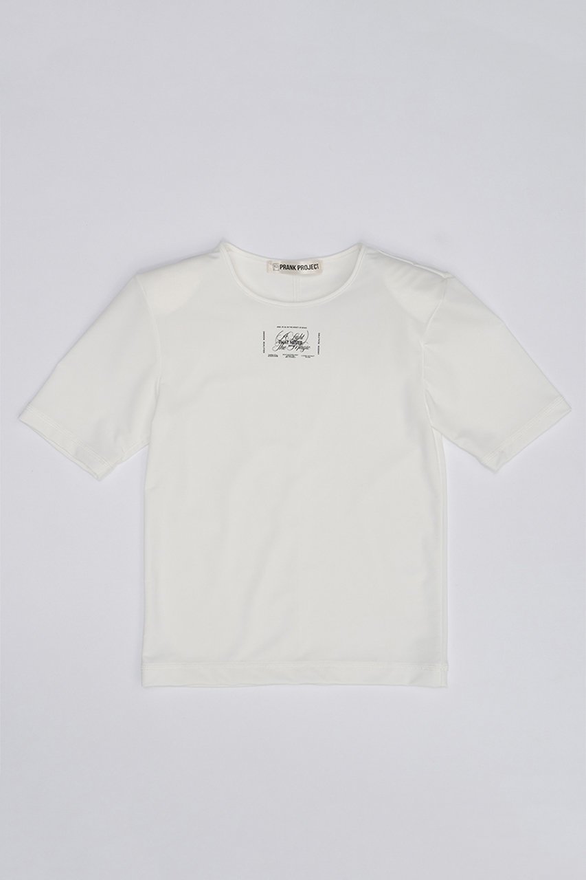 【プランク プロジェクト/PRANK PROJECT】のスキューバロゴトップ / Scuba Logo Top インテリア・キッズ・メンズ・レディースファッション・服の通販 founy(ファニー) 　ファッション　Fashion　レディースファッション　Fashion for Women　トップス・カットソー　Cut & Sew Tops　シャツ・ブラウス・オフィスカジュアル　Elegant Blouses & Button-Ups　ロングTシャツ・Tシャツ　Longline T-Shirts & Tees　カットソー・ベーシックTシャツ　Cut-and-Sewn Tops / Stretch Tees & Basics　インナー　Innerwear　ショート　Short, Short Length　シンプル　Simple, Minimal　スリーブ　Sleeve, Long Sleeve / Short Sleeve　フロント　Front, Front Design　プリント　Print, Printed Pattern　WHT(ホワイト)|ID: prp329100003925814 ipo3291000000032936648