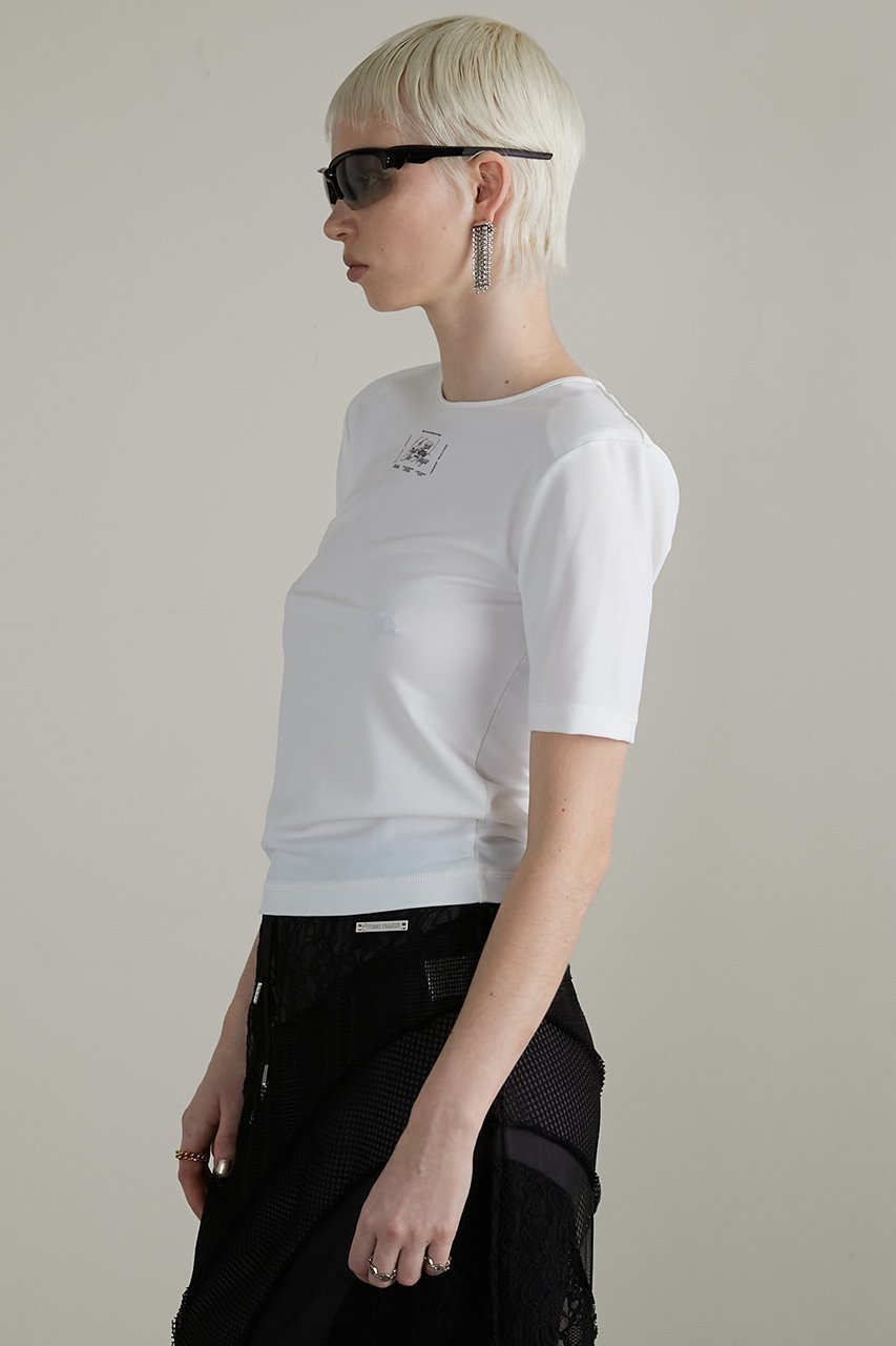 【プランク プロジェクト/PRANK PROJECT】のスキューバロゴトップ / Scuba Logo Top 人気、トレンドファッション・服の通販 founy(ファニー) 　ファッション　Fashion　レディースファッション　Fashion for Women　トップス・カットソー　Cut & Sew Tops　シャツ・ブラウス・オフィスカジュアル　Elegant Blouses & Button-Ups　ロングTシャツ・Tシャツ　Longline T-Shirts & Tees　カットソー・ベーシックTシャツ　Cut-and-Sewn Tops / Stretch Tees & Basics　インナー　Innerwear　ショート　Short, Short Length　シンプル　Simple, Minimal　スリーブ　Sleeve, Long Sleeve / Short Sleeve　フロント　Front, Front Design　プリント　Print, Printed Pattern　other-3|ID: prp329100003925814 ipo3291000000032936668
