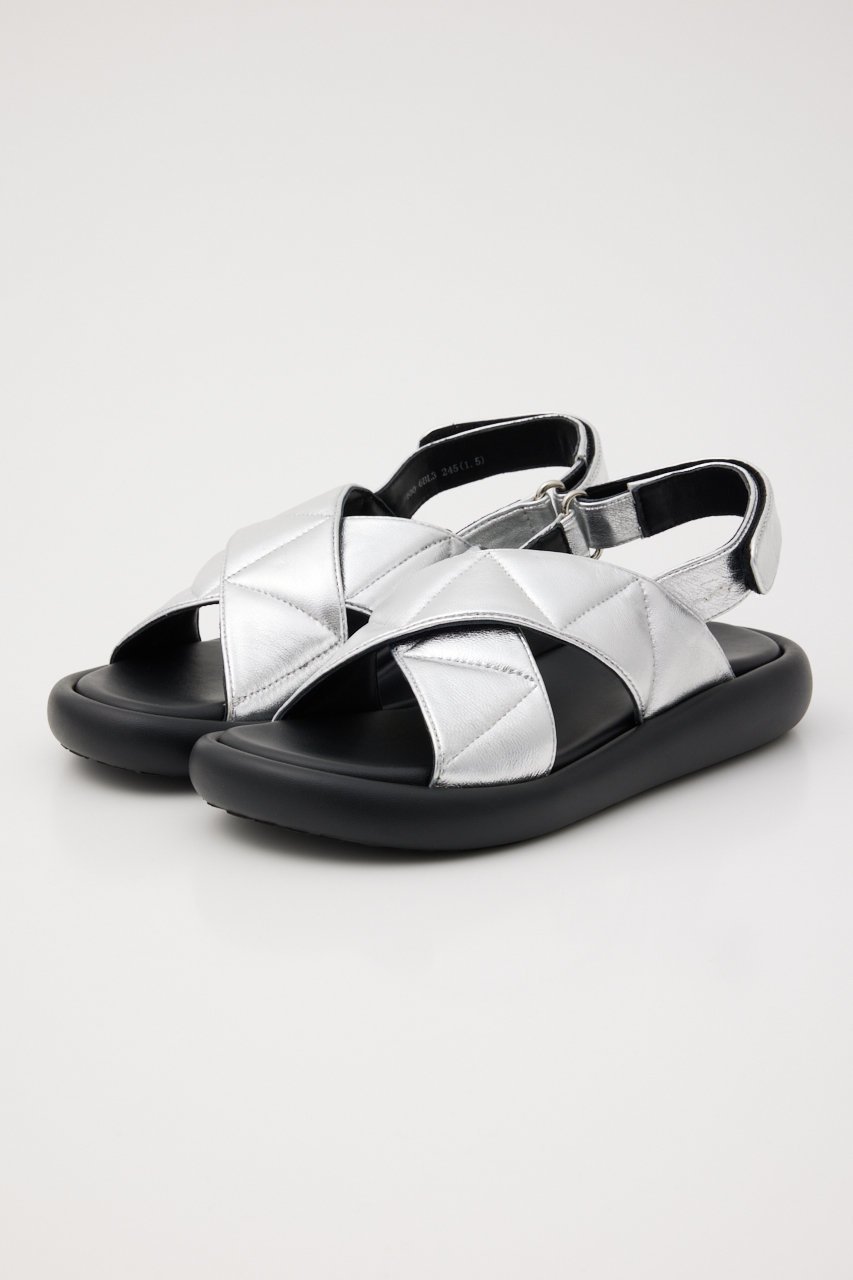 【スタッカート/STACCATO】のボニークロスライトフラットサンダル インテリア・キッズ・メンズ・レディースファッション・服の通販 founy(ファニー) 　ファッション　Fashion　レディースファッション　Fashion for Women　キルティング　Quilted, Quilting　サンダル　Sandals, Summer Shoes　ソックス　Socks, Hosiery　トライアングル　Triangle, Triangular Shape　フィット　Fit, Slim Fit　シルバー|ID: prp329100003925820 ipo3291000000034940644