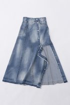 【プランク プロジェクト/PRANK PROJECT】のカッティングアシンメトリーデニムスカート / Cutting Asymmetry Denim Skirt BLU(ブルー)|ID:prp329100003925825