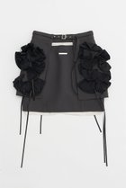 【プランク プロジェクト/PRANK PROJECT】のフリルラップミニスカート / Ruffle Wrap Mini Skirt BLK(ブラック)|ID:prp329100003925826