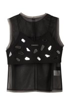 【プランク プロジェクト/PRANK PROJECT】のミラーエンブリッシュレイヤードトップ / Mirror Embellished Layered Top BLK(ブラック)|ID: prp329100003925828 ipo3291000000032909913