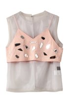【プランク プロジェクト/PRANK PROJECT】のミラーエンブリッシュレイヤードトップ / Mirror Embellished Layered Top PNK(ピンク)|ID: prp329100003925828 ipo3291000000032909915