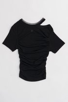 【プランク プロジェクト/PRANK PROJECT】のソフトボイルテレコギャザーTシャツ / Soft Voile Teleco Gathered T-shirt BLK(ブラック)|ID: prp329100003925829 ipo3291000000025924006