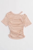 【プランク プロジェクト/PRANK PROJECT】のソフトボイルテレコギャザーTシャツ / Soft Voile Teleco Gathered T-shirt PNK(ピンク)|ID: prp329100003925829 ipo3291000000032926760