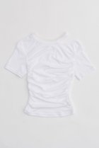 【プランク プロジェクト/PRANK PROJECT】のソフトボイルテレコギャザーTシャツ / Soft Voile Teleco Gathered T-shirt WHT(ホワイト)|ID: prp329100003925829 ipo3291000000032926769