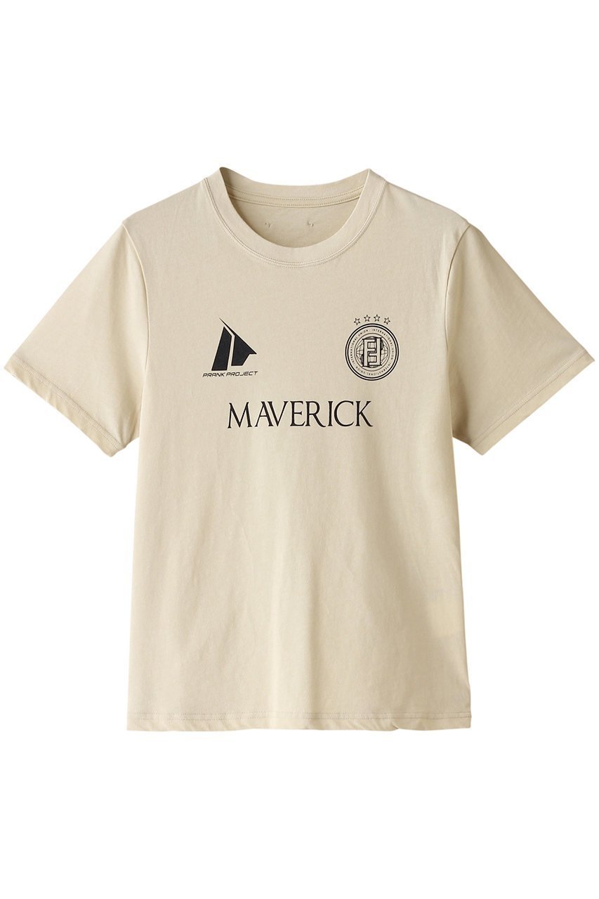 【プランク プロジェクト/PRANK PROJECT】のMAVERICK Tee インテリア・キッズ・メンズ・レディースファッション・服の通販 founy(ファニー) 　ファッション　Fashion　レディースファッション　Fashion for Women　トップス・カットソー　Cut & Sew Tops　シャツ・ブラウス・オフィスカジュアル　Elegant Blouses & Button-Ups　ロングTシャツ・Tシャツ　Longline T-Shirts & Tees　カットソー・ベーシックTシャツ　Cut-and-Sewn Tops / Stretch Tees & Basics　グラフィック　Graphic, Graphic Design　コンパクト　Compact, Small Size　ショート　Short, Short Length　スリーブ　Sleeve, Long Sleeve / Short Sleeve　ツイル　Twist, Twisted Detail　ボトム　Bottoms, Lower Wear　今季　This Season, Current Season　IVR(アイボリー)|ID: prp329100003925830 ipo3291000000032935654