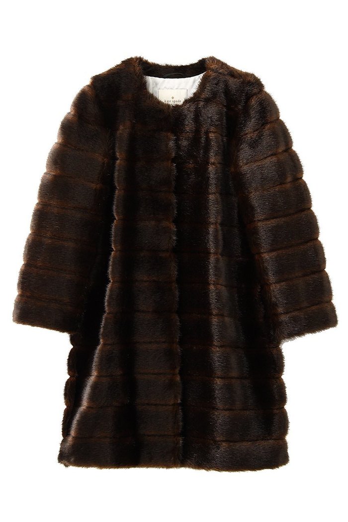 【ケイト スペード ニューヨーク/kate spade NEW YORK】のノーカラーファーコート インテリア・キッズ・メンズ・レディースファッション・服の通販 founy(ファニー) https://founy.com/ ファッション Fashion レディースファッション Fashion for Women アウター Coat / Outerwear Collection コート・ロングコート・ピーコート Long Coats, Peacoats & More インナー Innerwear リボン Ribbon, Bow 冬 Winter / This Winter |ID: prp329100003926933 ipo3291000000032923691