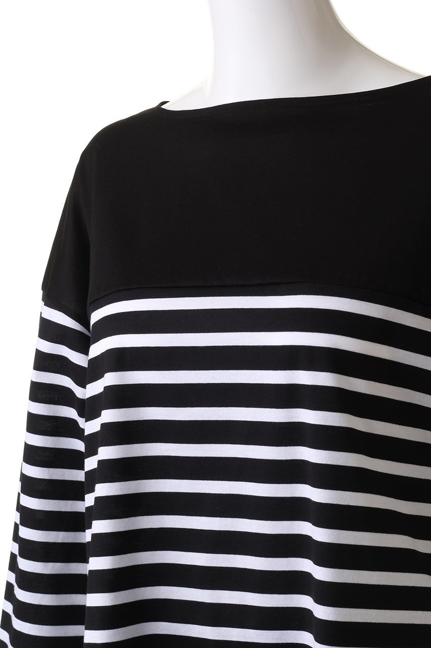 【ル フィル/LE PHIL】のビッグストライプT 人気、トレンドファッション・服の通販 founy(ファニー) 　ファッション　Fashion　レディースファッション　Fashion for Women　トップス・カットソー　Cut & Sew Tops　シャツ・ブラウス・オフィスカジュアル　Elegant Blouses & Button-Ups　ロングTシャツ・Tシャツ　Longline T-Shirts & Tees　カットソー・ベーシックTシャツ　Cut-and-Sewn Tops / Stretch Tees & Basics　シルケット　Silket, Silky Cotton　ストライプ　Stripe, Striped Pattern　スリット　Slit, Slit Detail　スリーブ　Sleeve, Long Sleeve / Short Sleeve　ビッグ　Big, Oversized　ヨーク　Yoke, Yoke Design　ロング　Long, Long-Length　無地　Plain, Solid Color　長袖　Long Sleeve, Full Sleeve　other-5|ID: prp329100003926956 ipo3291000000032839070