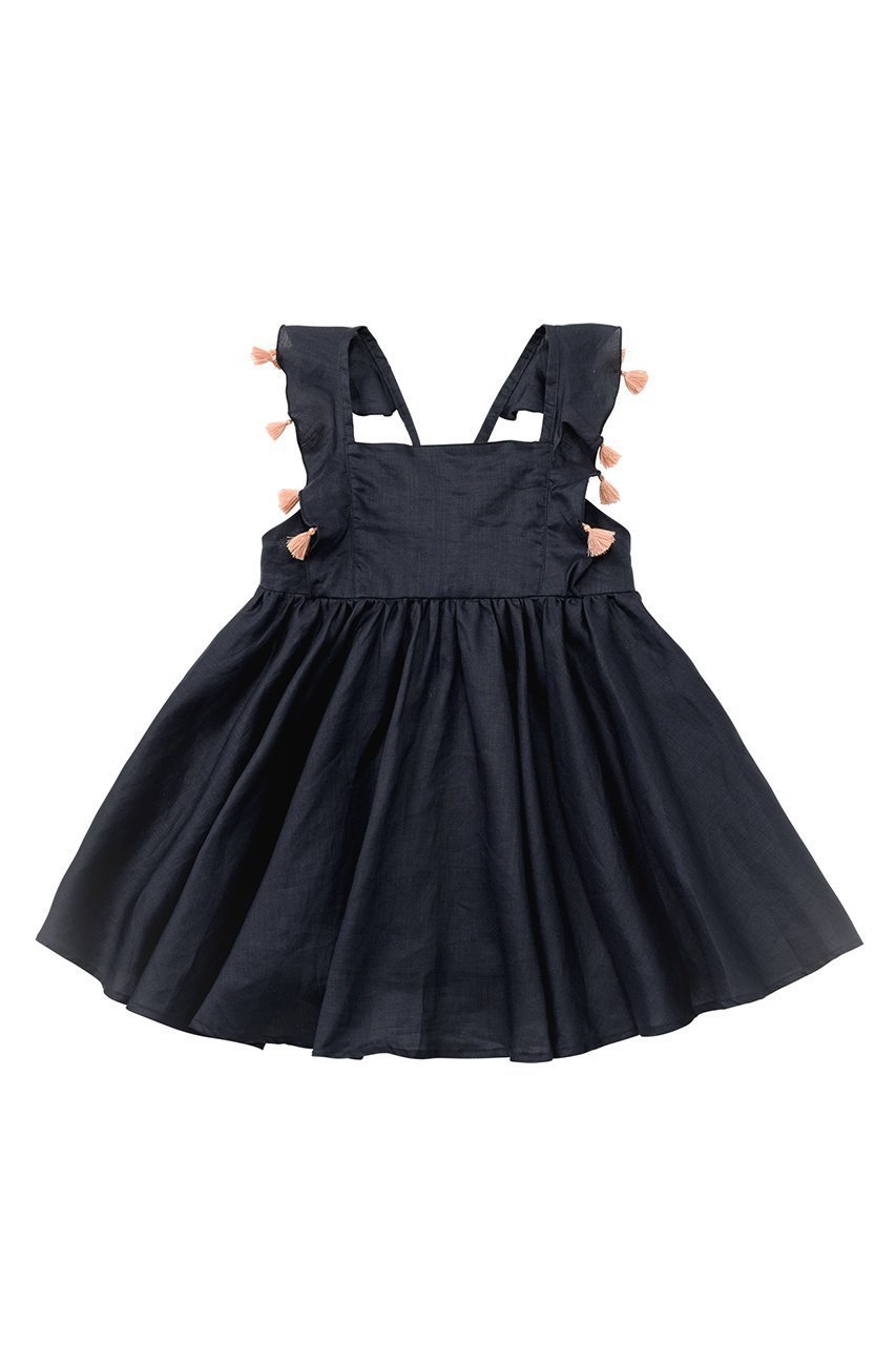 【マールマール/MARLMARL / KIDS】の【Baby&Kids】loisir sun dress インテリア・キッズ・メンズ・レディースファッション・服の通販 founy(ファニー) 　ファッション　Fashion　キッズファッション　KIDS　ワンピース　Dress/Kids　おすすめ　Recommend　カットソー　Cut And Sew　サマー　Summer　タッセル　Tassel　チュニック　Tunic　ドレス　Dress　ベビー　Baby　レギンス　Leggings　夏　Summer　navy/100-120cm|ID: prp329100003926960 ipo3291000000028369998