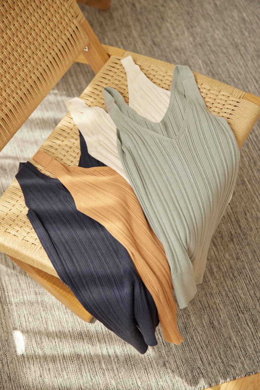 【ネテネ/NETENE】のFIKAランダムリブニット タンクトップ 人気、トレンドファッション・服の通販 founy(ファニー) 　ファッション　Fashion　レディースファッション　WOMEN　トップス・カットソー　Tops/Tshirt　ニット　Knit Tops　キャミソール / ノースリーブ　No Sleeves　シャツ/ブラウス　Shirts/Blouses　ロング / Tシャツ　T-Shirts　カットソー　Cut and Sewn　インナー　Inner　キャミソール　Camisole　タンク　Tank　other-8|ID: prp329100003926969 ipo3291000000031461321