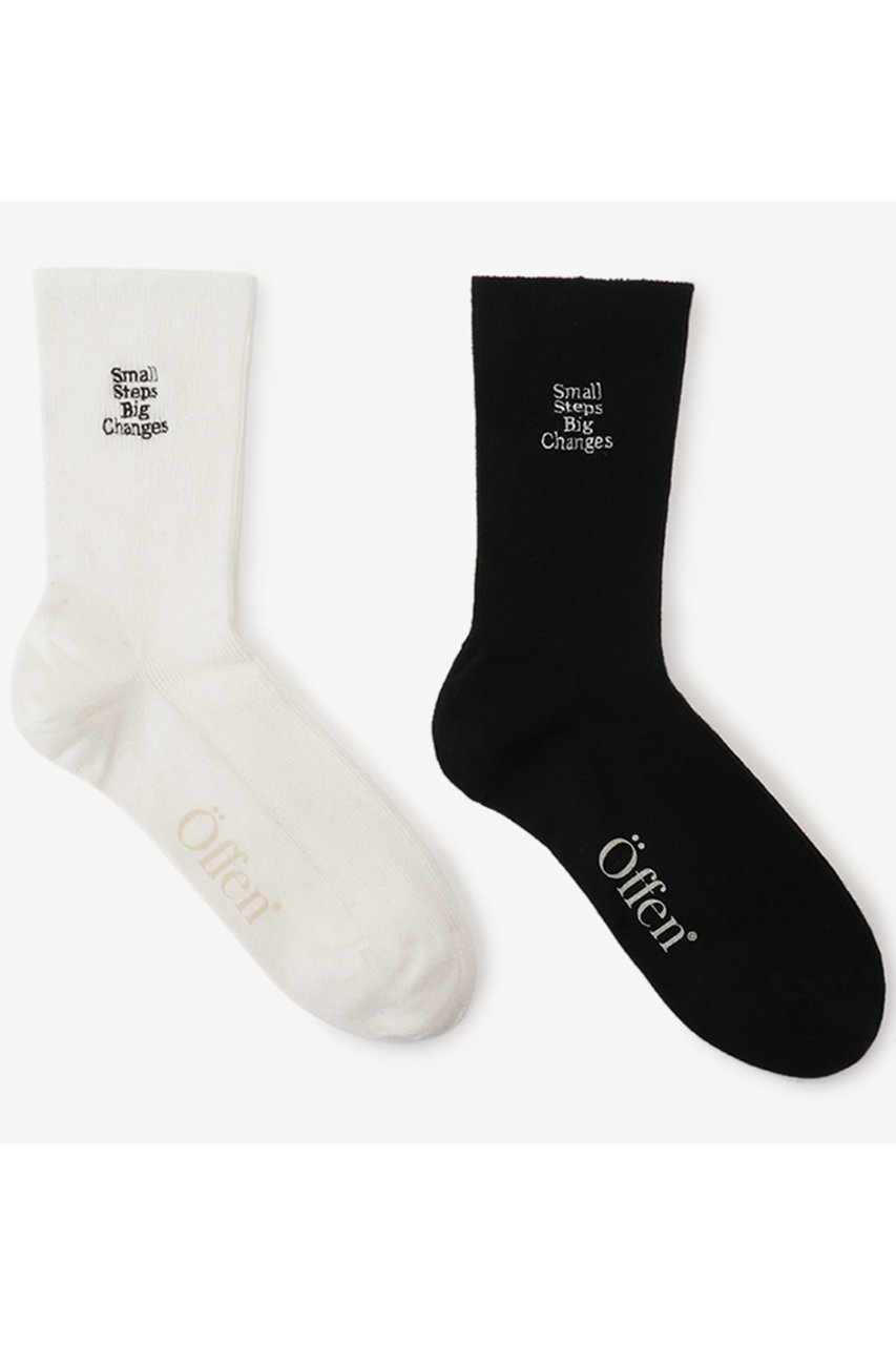 【オッフェン/Offen】のSmall step big changes. CREWsocks 2SET 人気、トレンドファッション・服の通販 founy(ファニー) 　ファッション　Fashion　レディースファッション　Fashion for Women　セットアップ　Matching Sets　ソックス&靴下　Socks & Hosiery　レッグウェア・ストッキング　Legwear & Hosiery　ソックス　Socks, Hosiery　other-2|ID: prp329100003930284 ipo3291000000035941468