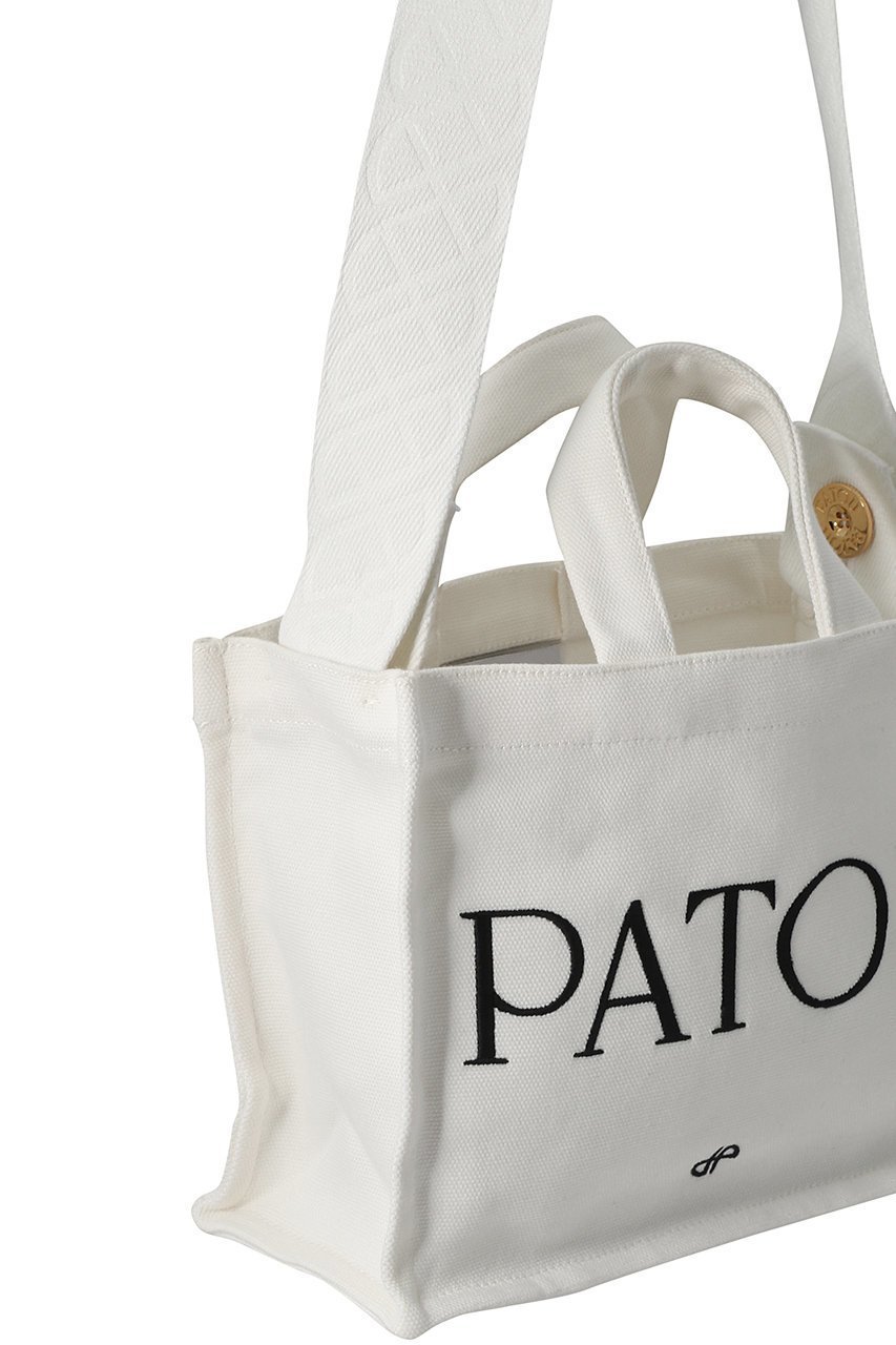 【パトゥ/PATOU】のPATOU スモールトートバッグ 人気、トレンドファッション・服の通販 founy(ファニー) 　ファッション　Fashion　レディースファッション　Ladies' Fashion Online　バッグ　Bag　スクエア　Square　ラップ　Wrap　ワンポイント　One Point　定番　Standard　other-4|ID: prp329100003930290 ipo3291000000032549247
