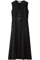 【アキラナカ/AKIRANAKA】のJuliette ベルテッド オープンカラー ドレス ブラック|ID:prp329100003930303