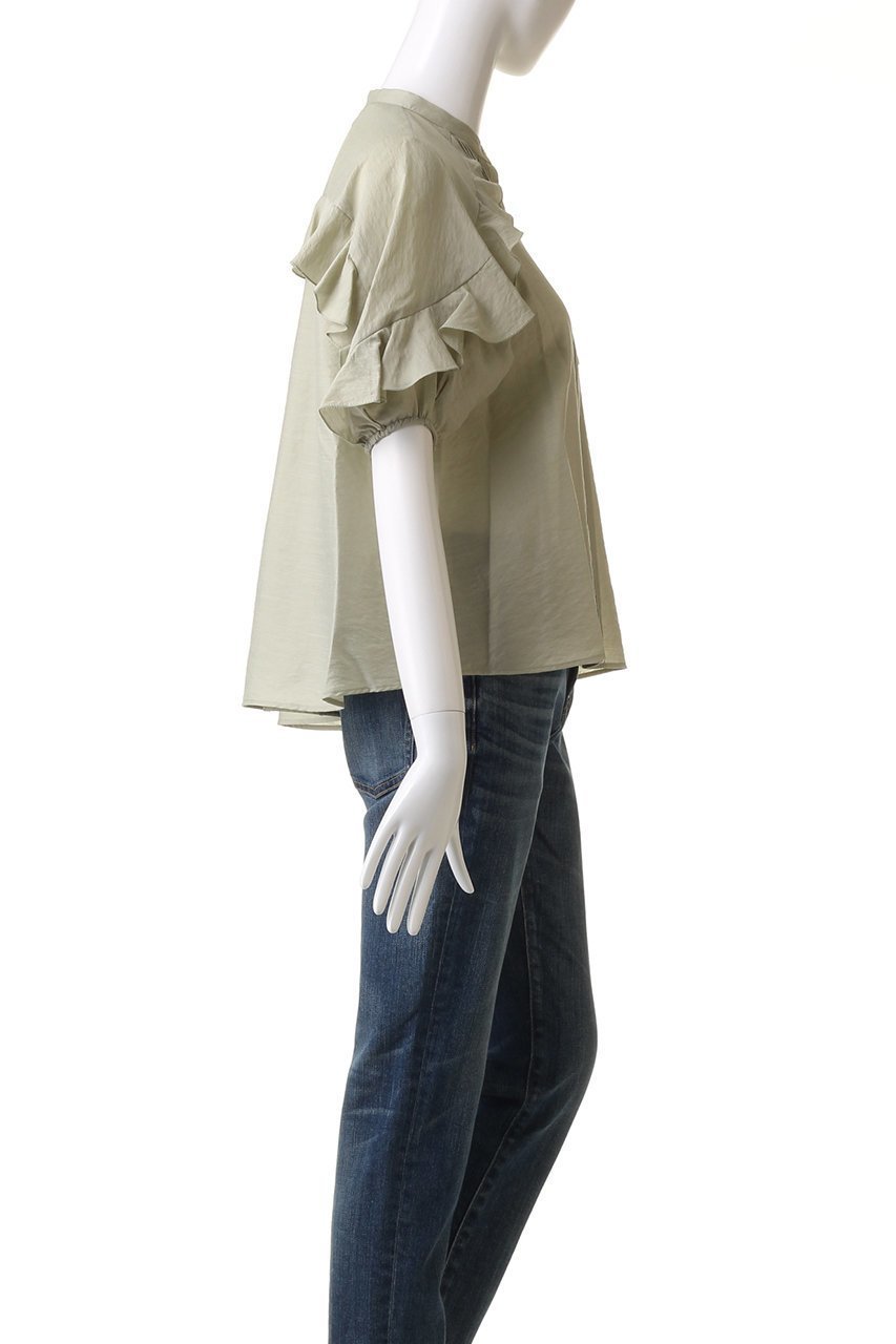 【マリリンムーン/MARILYN MOON】のシアーラッフルピンタックブラウス 人気、トレンドファッション・服の通販 founy(ファニー) 　ファッション　Fashion　レディースファッション　Fashion for Women　トップス・カットソー　Cut & Sew Tops　シャツ・ブラウス・オフィスカジュアル　Elegant Blouses & Button-Ups　シアー　Sheer, See-Through　ショート　Short, Short Length　スリーブ　Sleeve, Long Sleeve / Short Sleeve　ボトム　Bottoms, Lower Wear　ラッフル　Ruffle, Frill　人気　Popular, Best Seller　other-3|ID: prp329100003930321 ipo3291000000032911443