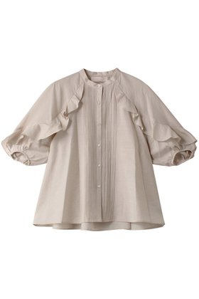 【マリリンムーン/MARILYN MOON】 シアーラッフルピンタックブラウス人気、トレンドファッション・服の通販 founy(ファニー) ファッション Fashion レディースファッション Fashion for Women トップス・カットソー Cut & Sew Tops シャツ・ブラウス・オフィスカジュアル Elegant Blouses & Button-Ups シアー Sheer, See-Through ショート Short, Short Length スリーブ Sleeve, Long Sleeve / Short Sleeve ボトム Bottoms, Lower Wear ラッフル Ruffle, Frill 人気 Popular, Best Seller |ID:prp329100003930321