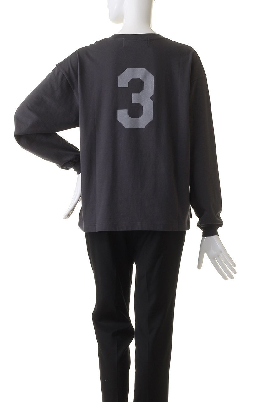 【サードマガジン/THIRD MAGAZINE】のロゴロングスリーブTシャツ 人気、トレンドファッション・服の通販 founy(ファニー) 　ファッション　Fashion　レディースファッション　WOMEN　トップス・カットソー　Tops/Tshirt　シャツ/ブラウス　Shirts/Blouses　ロング / Tシャツ　T-Shirts　カットソー　Cut and Sewn　おすすめ　Recommend　スリーブ　Sleeve　フロント　Front　プリント　Print　ロング　Long　長袖　Long Sleeve　other-4|ID: prp329100003930325 ipo3291000000031460955