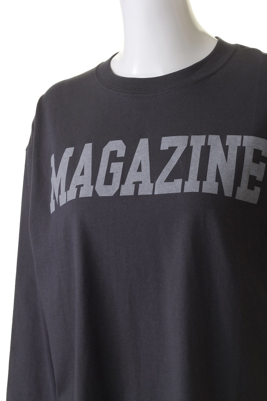 【サードマガジン/THIRD MAGAZINE】のロゴロングスリーブTシャツ 人気、トレンドファッション・服の通販 founy(ファニー) 　ファッション　Fashion　レディースファッション　WOMEN　トップス・カットソー　Tops/Tshirt　シャツ/ブラウス　Shirts/Blouses　ロング / Tシャツ　T-Shirts　カットソー　Cut and Sewn　おすすめ　Recommend　スリーブ　Sleeve　フロント　Front　プリント　Print　ロング　Long　長袖　Long Sleeve　other-5|ID: prp329100003930325 ipo3291000000031460957