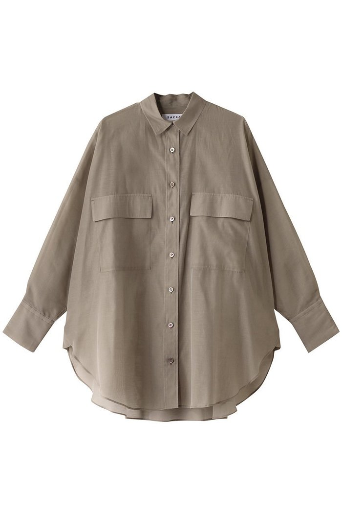【サクラ/SACRA】のプレミアムシルクコットンシャツ インテリア・キッズ・メンズ・レディースファッション・服の通販 founy(ファニー) https://founy.com/ ファッション Fashion レディースファッション WOMEN トップス・カットソー Tops/Tshirt シャツ/ブラウス Shirts/Blouses イタリア Italy シアー Sheer シルク Silk スリーブ Sleeve フォルム Form ポケット Pocket ミリタリー Military ロング Long |ID: prp329100003932419 ipo3291000000030801949