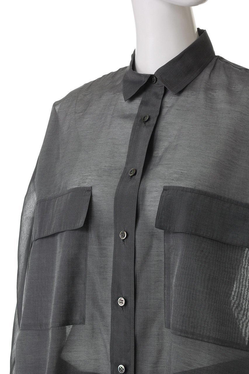 【サクラ/SACRA】のプレミアムシルクコットンシャツ 人気、トレンドファッション・服の通販 founy(ファニー) 　ファッション　Fashion　レディースファッション　WOMEN　トップス・カットソー　Tops/Tshirt　シャツ/ブラウス　Shirts/Blouses　イタリア　Italy　シアー　Sheer　シルク　Silk　スリーブ　Sleeve　フォルム　Form　ポケット　Pocket　ミリタリー　Military　ロング　Long　other-5|ID: prp329100003932419 ipo3291000000031330285