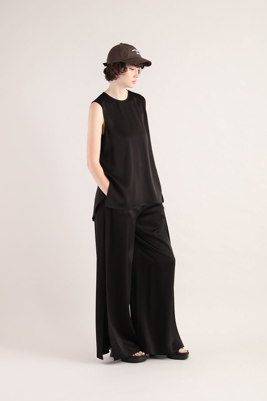 【サクラ/SACRA】のトリアセサテンノースリーブブラウス 人気、トレンドファッション・服の通販 founy(ファニー) 　ファッション　Fashion　レディースファッション　WOMEN　トップス・カットソー　Tops/Tshirt　キャミソール / ノースリーブ　No Sleeves　シャツ/ブラウス　Shirts/Blouses　なめらか　Smooth　インナー　Inner　サテン　Satin　ジャケット　Jacket　ノースリーブ　No Sleeve　リュクス　Luxe　NEW・新作・新着・新入荷　New Arrivals　other-6|ID: prp329100003932421 ipo3291000000031887442