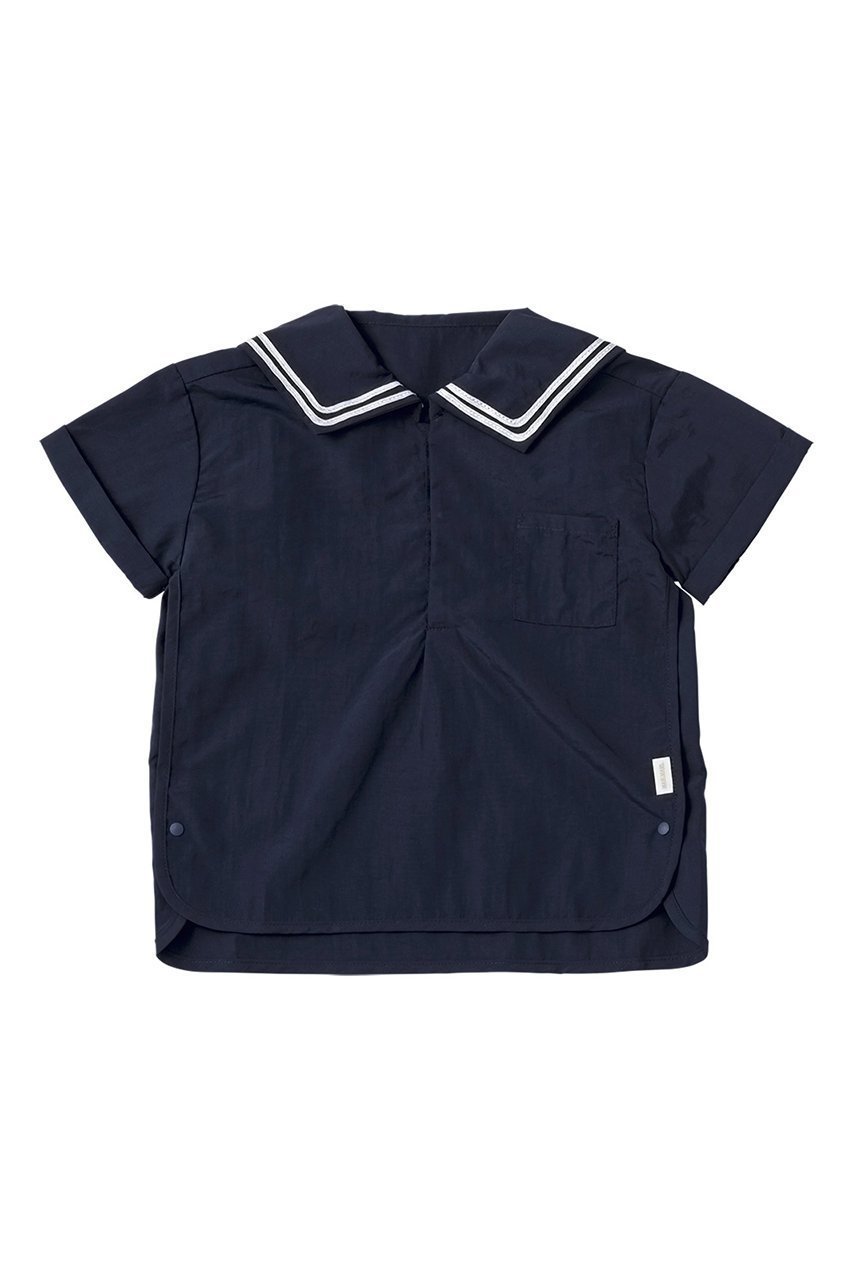 【マールマール/MARLMARL / KIDS】の【BABY&KIDS】paddle shirts navy 110-120cm インテリア・キッズ・メンズ・レディースファッション・服の通販 founy(ファニー) 　ファッション　Fashion　キッズファッション　Fashion for Kids　トップス・カットソー　Cut & Sew Tops　ショルダー　Shoulder, Shoulder Strap　スクエア　Square, Square Shape　ドロップ　Drop Shoulder, Dropped Style　フィット　Fit, Slim Fit　ポケット　Pocket, Pocket Detail　ロング　Long, Long-Length　再入荷　Restock / Back in Stock　おすすめ　Recommended / Our Picks　夏　Summer　navy|ID: prp329100003932427 ipo3291000000034584255