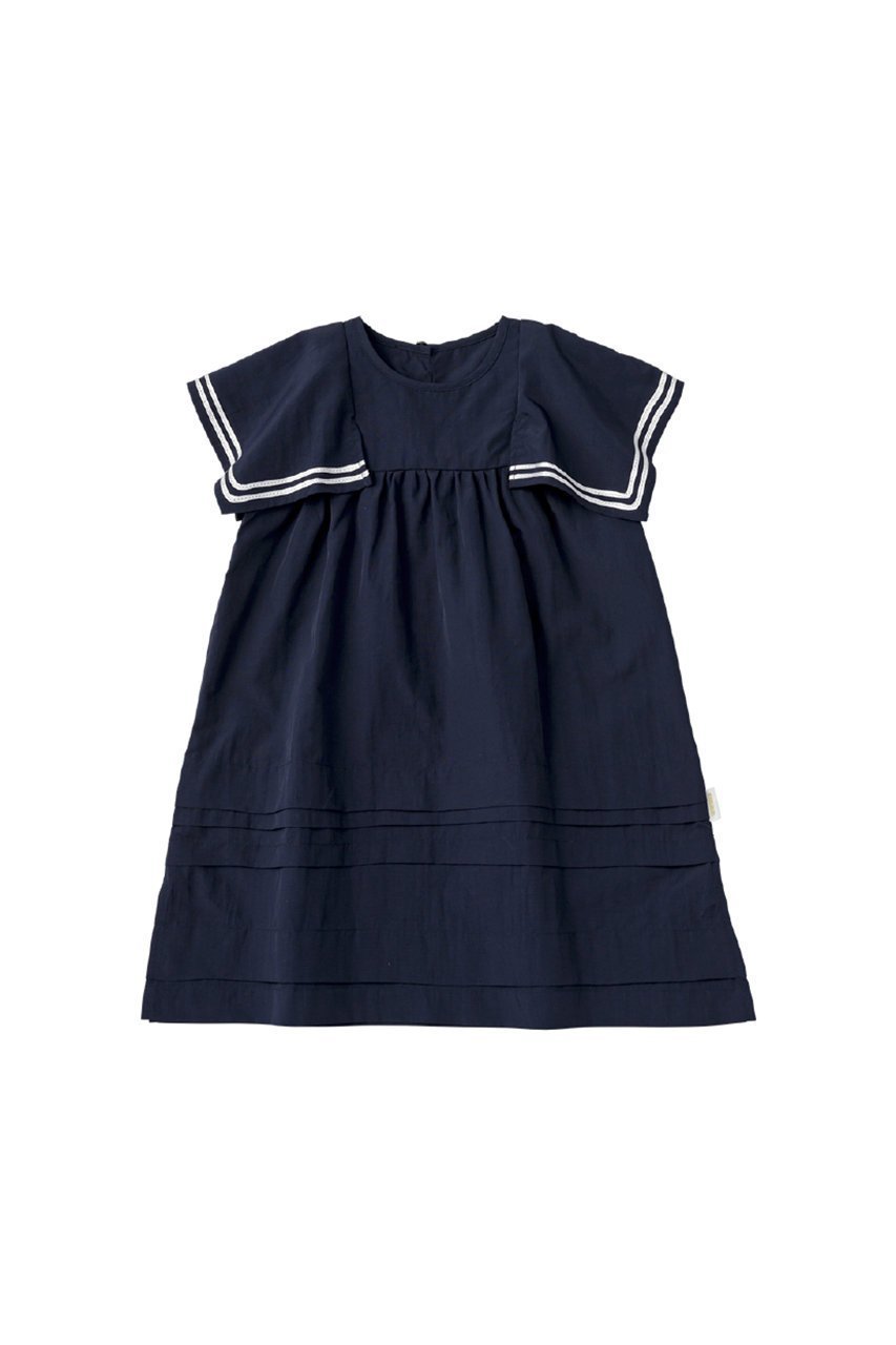 【マールマール/MARLMARL / KIDS】の【BABY&KIDS】paddle dress pindot 110-120cm インテリア・キッズ・メンズ・レディースファッション・服の通販 founy(ファニー) 　ファッション　Fashion　キッズファッション　Fashion for Kids　ワンピース　Dresses　サマー　Summer, Summer Style　スリーブ　Sleeve, Long Sleeve / Short Sleeve　ドレス　Dress, One-Piece　フィット　Fit, Slim Fit　フレア　Flare, Flared　ロング　Long, Long-Length　再入荷　Restock / Back in Stock　夏　Summer　navy|ID: prp329100003932428 ipo3291000000034584265
