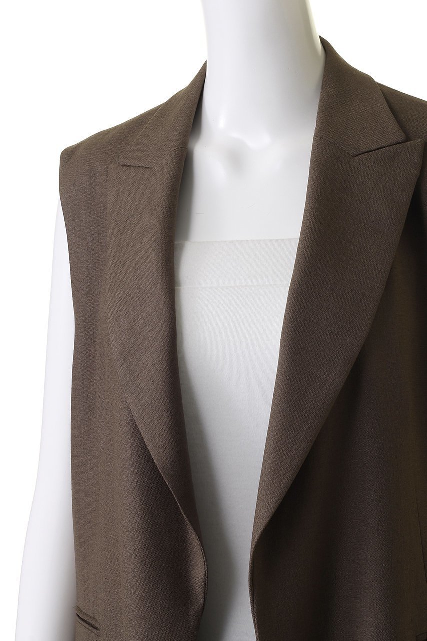 【ベイジ,/BEIGE,】のCAROLE(キャロル)/ロングテーラードジレ 人気、トレンドファッション・服の通販 founy(ファニー) 　ファッション　Fashion　レディースファッション　Fashion for Women　アウター　Coat / Outerwear Collection　レディースジャケット・軽アウター　Jackets　おすすめ　Recommended / Our Picks　ジャケット　Jacket, Outerwear　ストレッチ　Stretch, Stretchy Fabric　スリット　Slit, Slit Detail　セットアップ　Set-Up, Coordinated Outfit　ベスト　Vest, Waistcoat　リネン　Linen, Linen Fabric　夏　Summer　春　Spring　S/S・春夏　SS, Spring/Summer, Warm Season　other-5|ID: prp329100003932454 ipo3291000000035491574