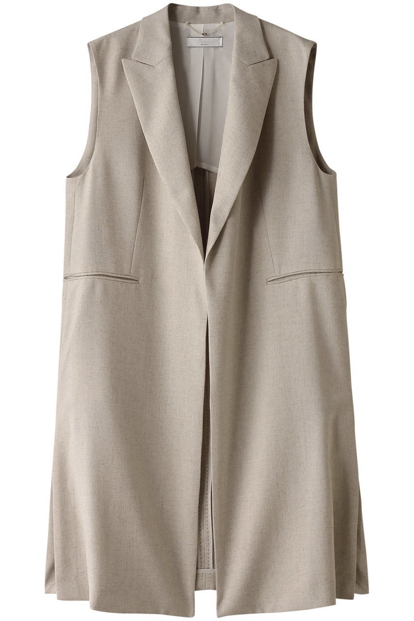 【ベイジ,/BEIGE,】のCAROLE(キャロル)/ロングテーラードジレ インテリア・キッズ・メンズ・レディースファッション・服の通販 founy(ファウニー) 　ファッション　Fashion　レディースファッション　Fashion for Women　アウター　Coat / Outerwear Collection　レディースジャケット・軽アウター　Jackets　おすすめ　Recommended / Our Picks　ジャケット　Jacket, Outerwear　ストレッチ　Stretch, Stretchy Fabric　スリット　Slit, Slit Detail　セットアップ　Set-Up, Coordinated Outfit　ベスト　Vest, Waistcoat　リネン　Linen, Linen Fabric　夏　Summer　春　Spring　S/S・春夏　SS, Spring/Summer, Warm Season　Sand|ID: prp329100003932454 ipo3291000000036759030
