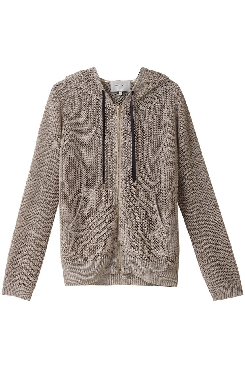 【ベイジ,/BEIGE,】のOPTICAL(オプティカル)/ニットパーカー インテリア・キッズ・メンズ・レディースファッション・服の通販 founy(ファニー) 　ファッション　Fashion　レディースファッション　Fashion for Women　トップス・カットソー　Cut & Sew Tops　ニット　Knit Tops & Sweaters　レディースパーカー・カジュアルフーディー　Casual Hoodies & Sweatshirts　シンプル　Simple, Minimal　パーカー　Hoodie, Parka　夏　Summer　春　Spring　S/S・春夏　SS, Spring/Summer, Warm Season　Flax|ID: prp329100003932457 ipo3291000000036098700