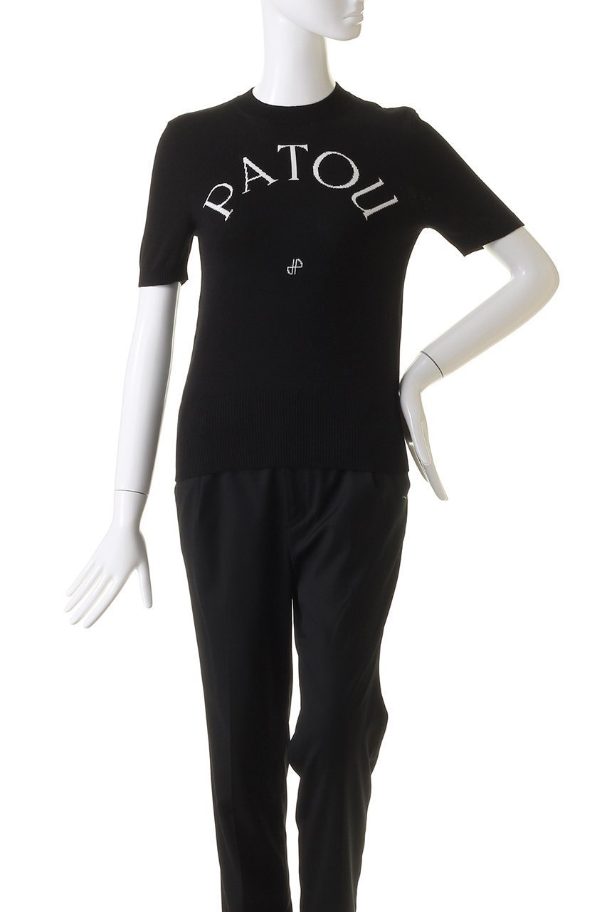 【パトゥ/PATOU】のPATOU ジャカードショートスリーブ トップス 人気、トレンドファッション・服の通販 founy(ファニー) 　ファッション　Fashion　レディースファッション　Ladies' Fashion Online　トップス・カットソー　Tops/Tshirt　シャツ/ブラウス　Shirts/Blouses　ロング / Tシャツ　T-Shirts　カットソー　Cut and Sewn　ショート　Short　ジャカード　Jacquard　スリム　Slim　スリーブ　Sleeve　フィット　Fit　フロント　Front　定番　Standard　other-2|ID: prp329100003936619 ipo3291000000032549236