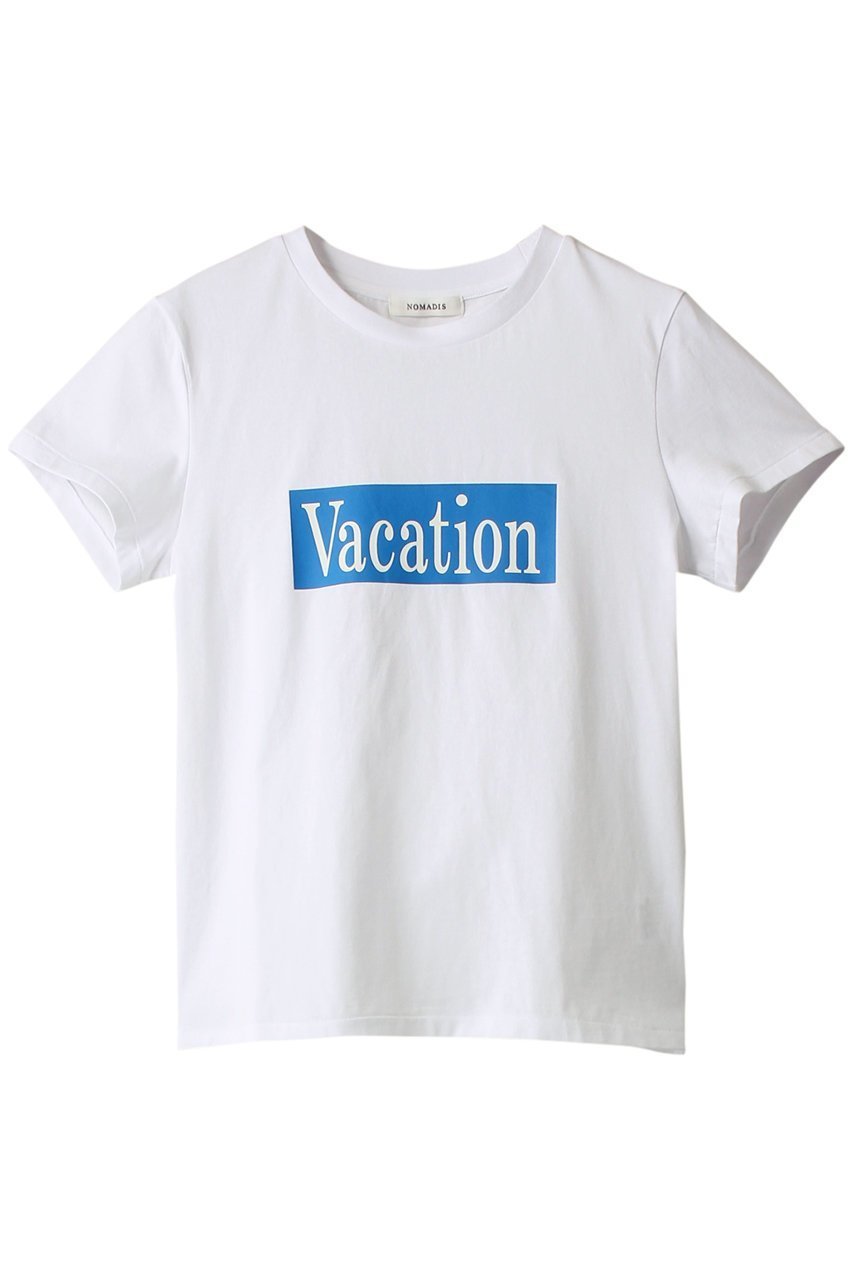 【ノマディス/NOMADIS】のVacation Tシャツ インテリア・キッズ・メンズ・レディースファッション・服の通販 founy(ファニー) 　ファッション　Fashion　レディースファッション　WOMEN　トップス・カットソー　Tops/Tshirt　シャツ/ブラウス　Shirts/Blouses　ロング / Tシャツ　T-Shirts　カットソー　Cut and Sewn　コンパクト　Compact　ショート　Short　スリーブ　Sleeve　トレンド　Trend　ベーシック　Basic　ワイド　Wide　ホワイト|ID: prp329100003936621 ipo3291000000025978495