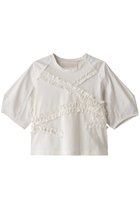 【マリリンムーン/MARILYN MOON】のデコラティブデザインカットソーパールTシャツ オフホワイト|ID:prp329100003938612