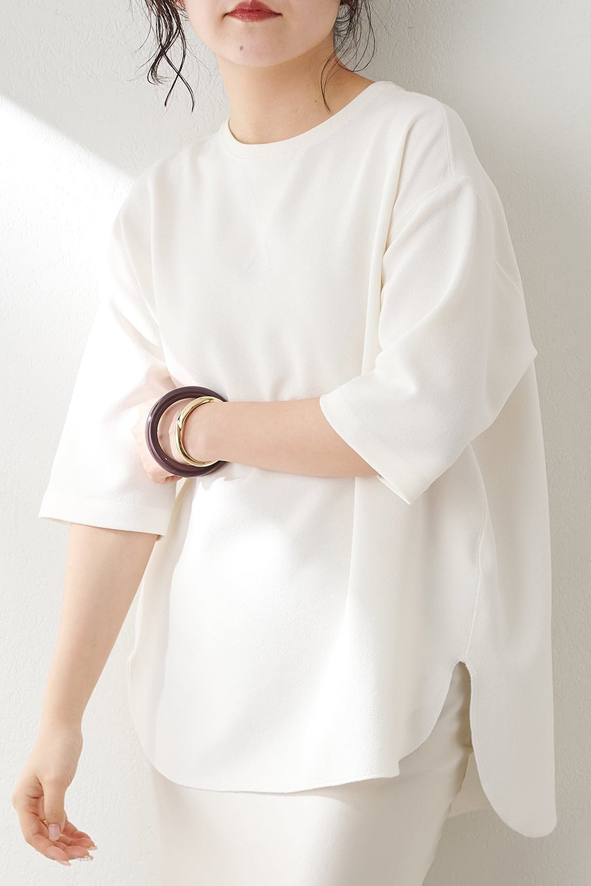 【ウィムガゼット/Whim Gazette】のVガゼットハーフスリーブプルオーバー 人気、トレンドファッション・服の通販 founy(ファニー) 　ファッション　Fashion　レディースファッション　Fashion for Women　トップス・カットソー　Cut & Sew Tops　シャツ・ブラウス・オフィスカジュアル　Elegant Blouses & Button-Ups　カジュアルプルオーバー・ニットトップス　Pullovers & Knit Tops / Casual Pullovers　コンパクト　Compact, Small Size　ショート　Short, Short Length　ジョーゼット　Georgette, Semi-Sheer Fabric　スリーブ　Sleeve, Long Sleeve / Short Sleeve　トレンド　Trend, Trending Now　ハーフ　Half, Half-Length　フォルム　Silhouette, Form　エレガント 上品　Elegant　人気　Popular, Best Seller　半袖　Short Sleeve, Half Sleeve　夏　Summer　定番　Standard, Basic Item　 other-1|ID: prp329100003938639 ipo3291000000032906933