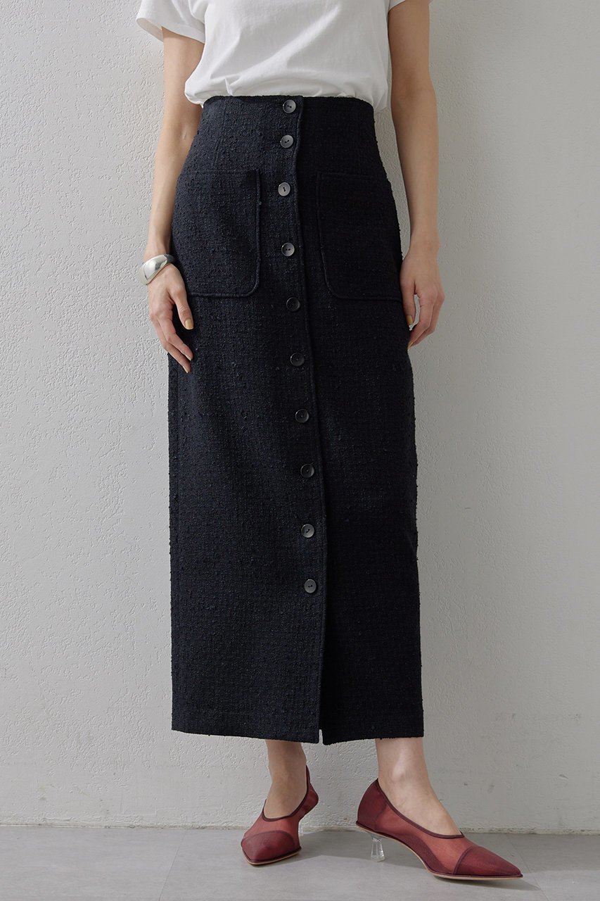【ウィムガゼット/Whim Gazette】のフロントボタンスカート 人気、トレンドファッション・服の通販 founy(ファニー) 　ファッション　Fashion　レディースファッション　Fashion for Women　スカート　Skirts　ロングスカート　Long Skirts / Maxi & Midi Skirts　カットソー　Cut and Sewn Top　シンプル　Simple, Minimal　ストレート　Straight, Straight Cut　チェック　Check, Plaid, Tartan　フロント　Front, Front Design　リボン　Ribbon, Bow　ロング　Long, Long-Length　other-2|ID: prp329100003938645 ipo3291000000032825437