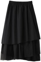 【ミディウミソリッド/MIDIUMISOLID】のasymmetry sheer tiered SK スカート black|ID:prp329100003938673
