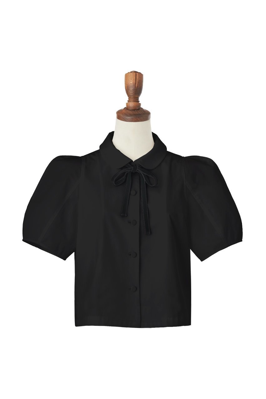 【デイジーリン/DAISY LIN】のBlouse “Lady Anne” 人気、トレンドファッション・服の通販 founy(ファニー) ファッション Fashion レディースファッション Fashion for Women トップス・カットソー Cut & Sew Tops シャツ・ブラウス・オフィスカジュアル Elegant Blouses & Button-Ups おすすめ Recommended / Our Picks ショート Short, Short Length シンプル Simple, Minimal ストレート Straight, Straight Cut スリーブ Sleeve, Long Sleeve / Short Sleeve ベルベット Velvet, Velvety リボン Ribbon, Bow ワイド Wide, Wide Fit other-1|ID: prp329100003940307 ipo3291000000036720727