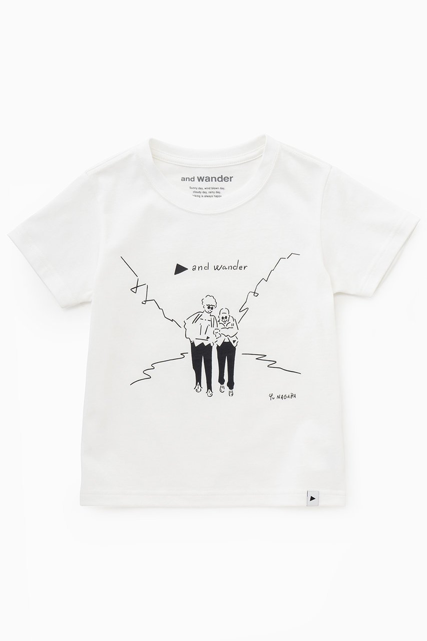 【アンドワンダー/and wander / KIDS】の【KID】80 Yu Nagaba printed T kids インテリア・キッズ・メンズ・レディースファッション・服の通販 founy(ファニー) 　ファッション　Fashion　キッズファッション　KIDS　トップス・カットソー　Tops/Tees/Kids　ユニセックス　Unisex　イラスト　Illustration　シンプル　Simple　プリント　Print　モノトーン　Monotone　定番　Standard　ホワイト|ID: prp329100003940312 ipo3291000000025995867