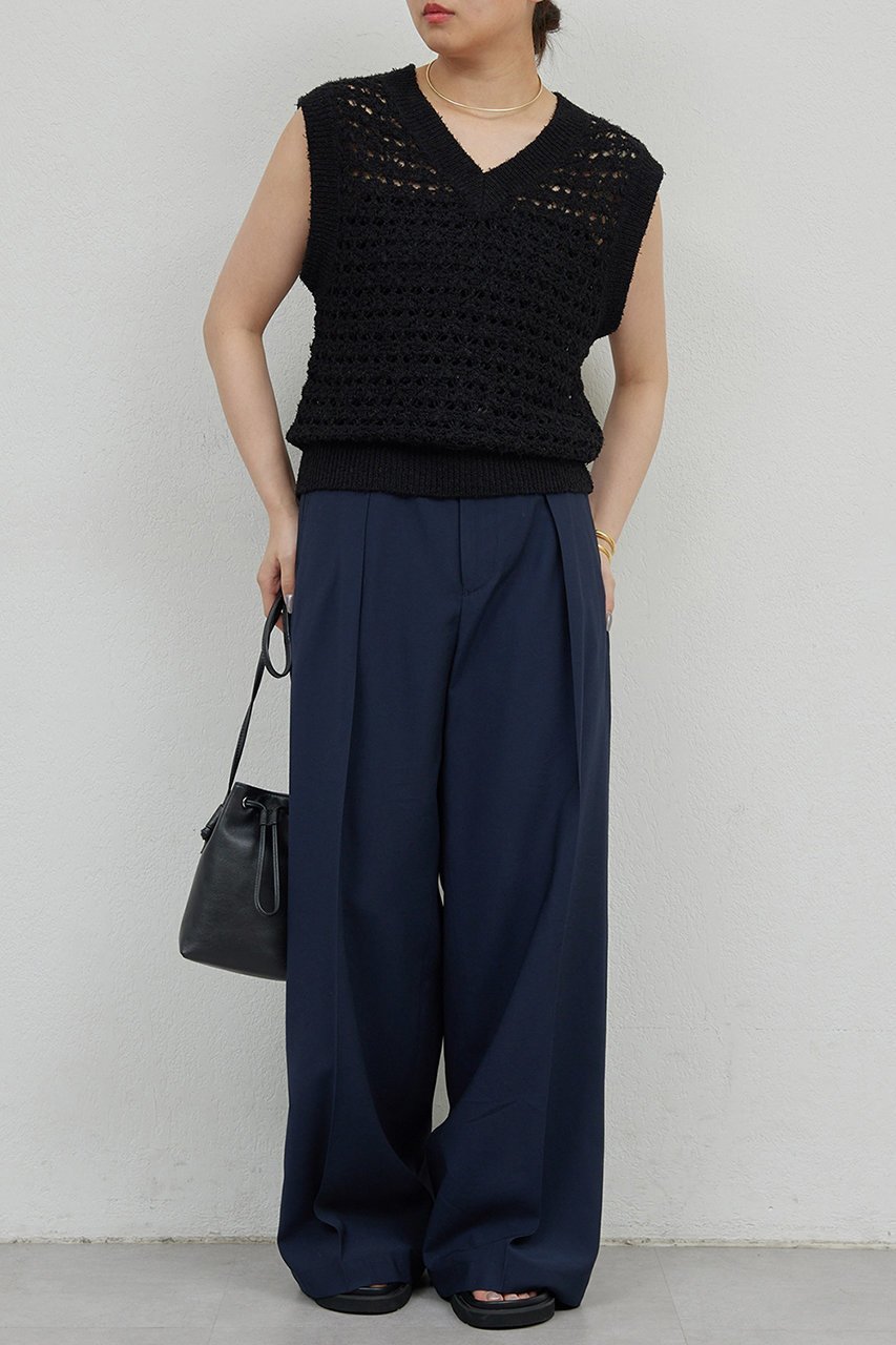 【ガリャルダガランテ/GALLARDAGALANTE】の透かし編みニットベスト 人気、トレンドファッション・服の通販 founy(ファニー) 　ファッション　Fashion　レディースファッション　WOMEN　トップス・カットソー　Tops/Tshirt　ニット　Knit Tops　ベスト/ジレ　Gilets/Vests　プルオーバー　Pullover　インナー　Inner　ベスト　Vest　ボトム　Bottom　NEW・新作・新着・新入荷　New Arrivals　透かし　Watermark　other-2|ID: prp329100003940345 ipo3291000000031961320