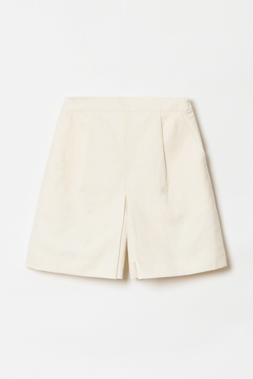 【アルアバイル/allureville】のリネン混シャークスキンショートパンツ 人気、トレンドファッション・服の通販 founy(ファニー) 　ファッション　Fashion　レディースファッション　Fashion for Women　パンツ　Pants & Trousers　ショートパンツ・ハーフパンツ　High-Waisted & Relaxed Shorts　おすすめ　Recommended / Our Picks　カットソー　Cut and Sewn Top　ショート　Short, Short Length　ジャケット　Jacket, Outerwear　セットアップ　Set-Up, Coordinated Outfit　フロント　Front, Front Design　リネン　Linen, Linen Fabric　無地　Plain, Solid Color　 other-1|ID: prp329100003940401 ipo3291000000032820720