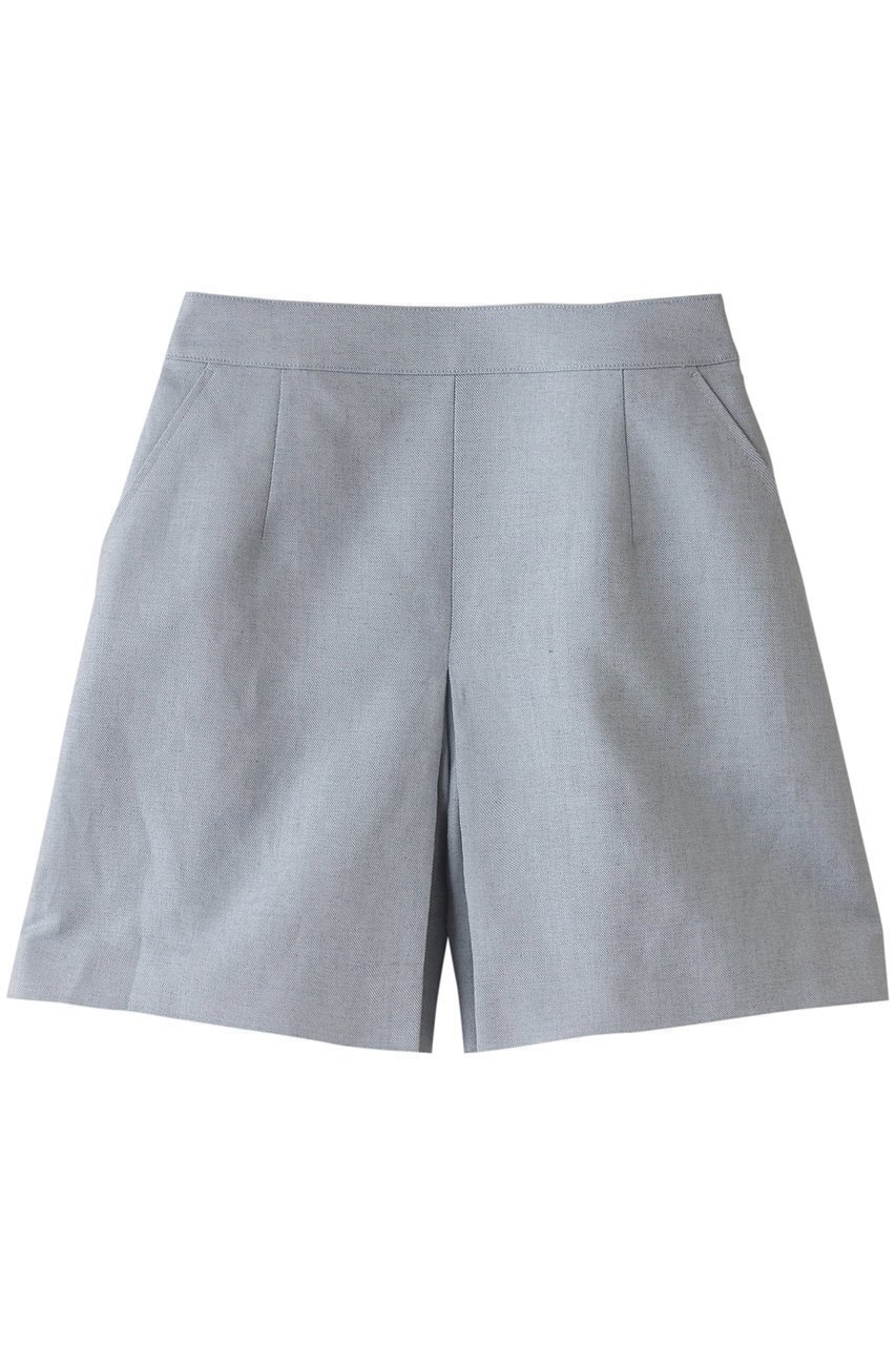 【アルアバイル/allureville】のリネン混シャークスキンショートパンツ インテリア・キッズ・メンズ・レディースファッション・服の通販 founy(ファニー) 　ファッション　Fashion　レディースファッション　Fashion for Women　パンツ　Pants & Trousers　ショートパンツ・ハーフパンツ　High-Waisted & Relaxed Shorts　おすすめ　Recommended / Our Picks　カットソー　Cut and Sewn Top　ショート　Short, Short Length　ジャケット　Jacket, Outerwear　セットアップ　Set-Up, Coordinated Outfit　フロント　Front, Front Design　リネン　Linen, Linen Fabric　無地　Plain, Solid Color　サックス|ID: prp329100003940401 ipo3291000000032820723
